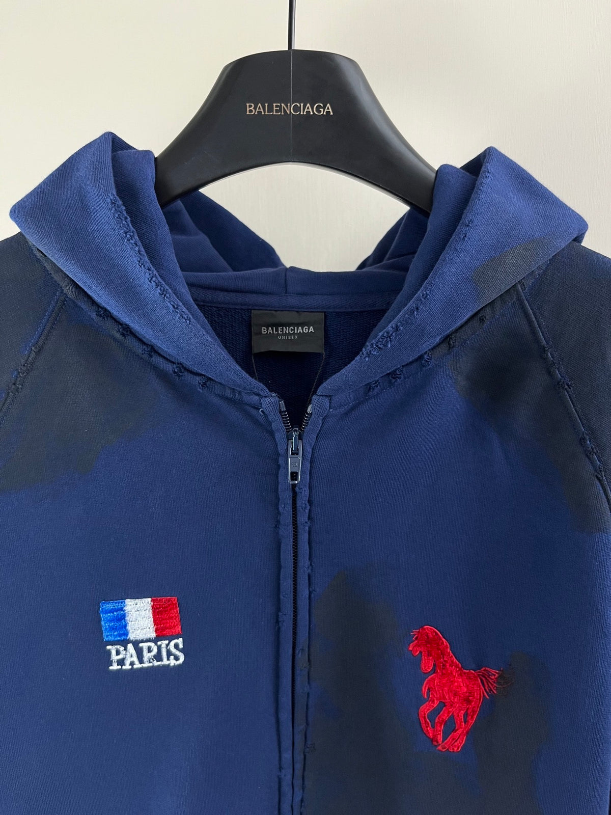 Balenciaga 22FW Mud-Dye Horse Hoodie