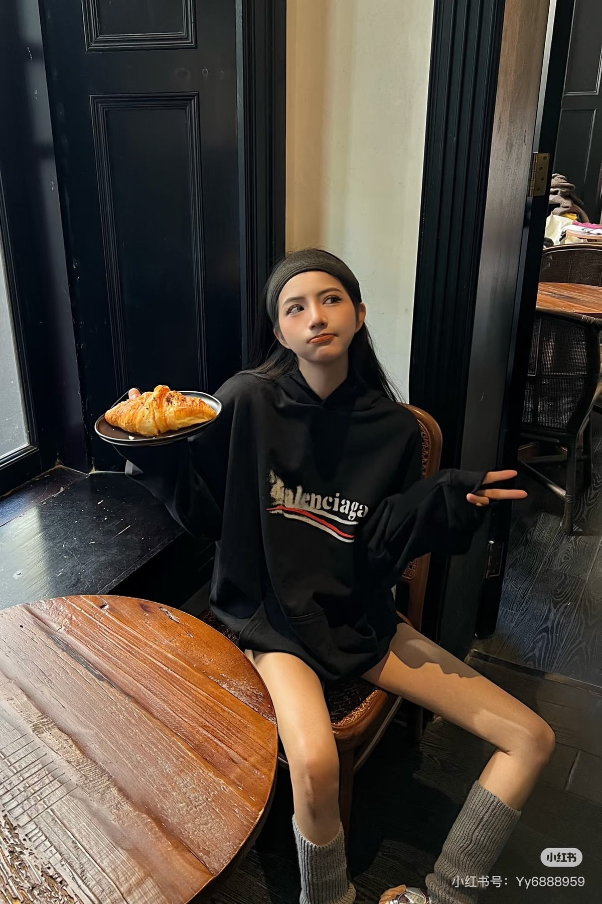 Balenciaga Black Political Stencil Hoodie