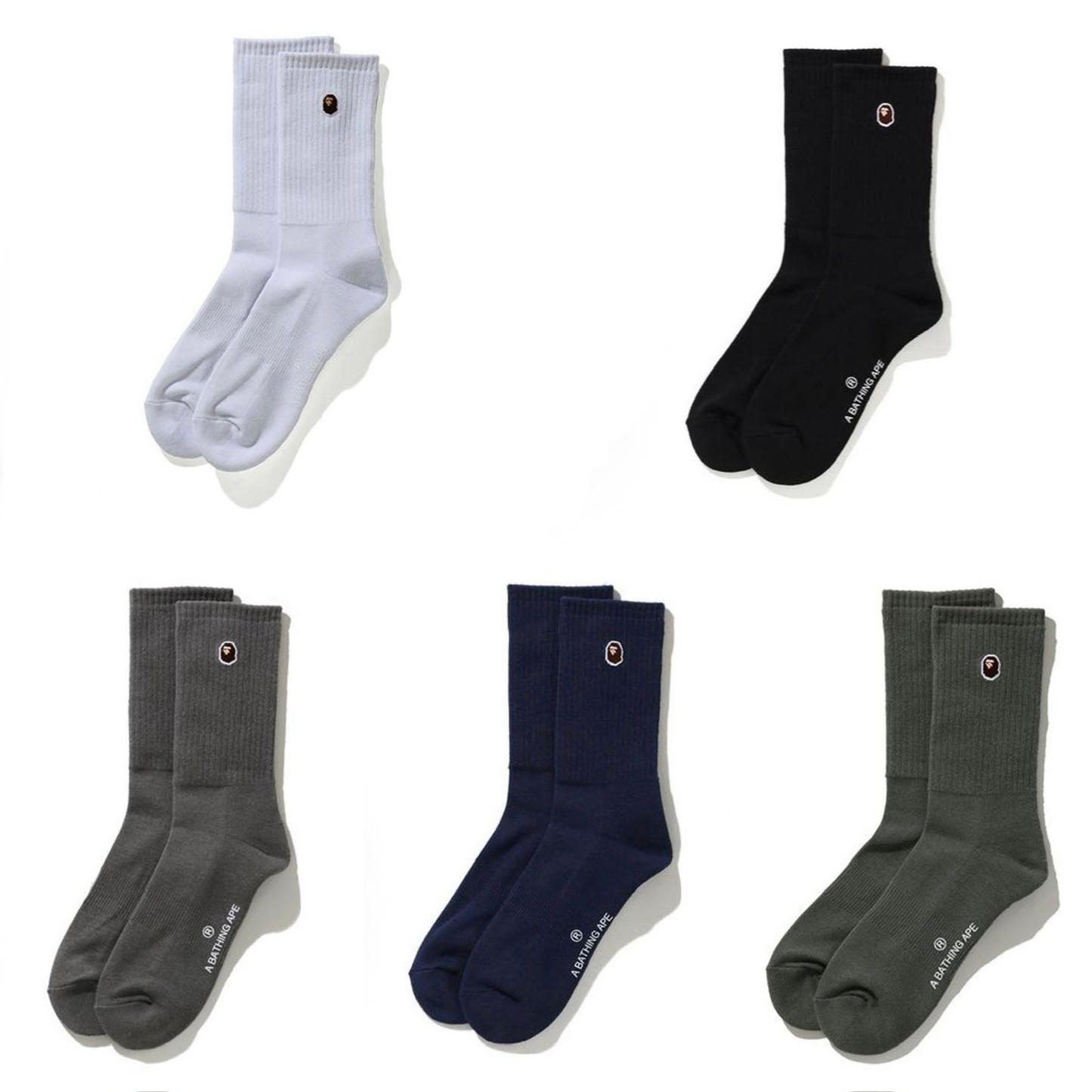 BAPE Ape Head One Point Socks