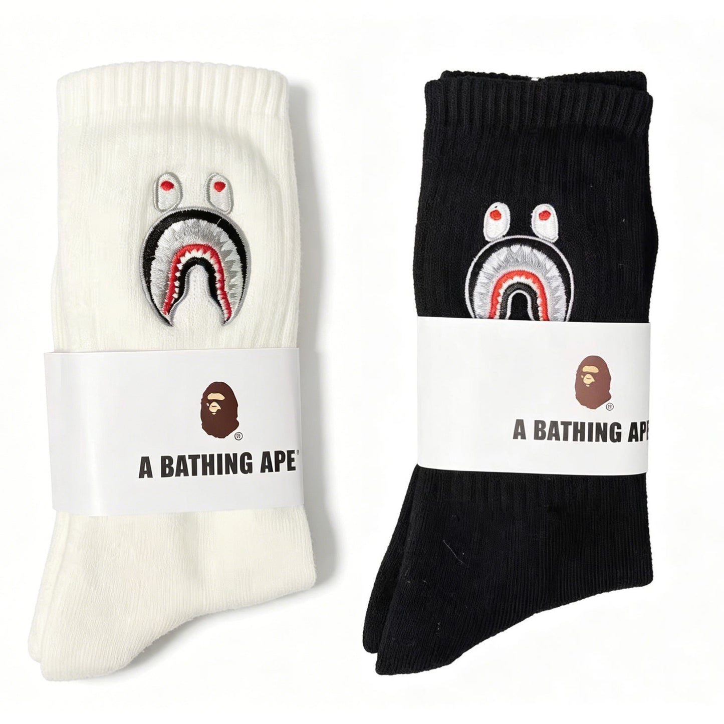 BAPE Shark Face Patch Socks