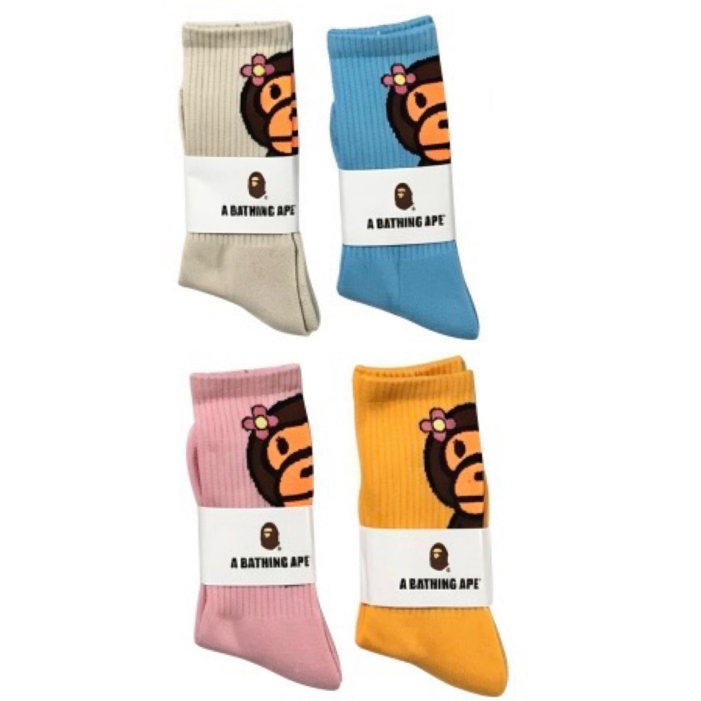 BAPE Ape Head Line Socks