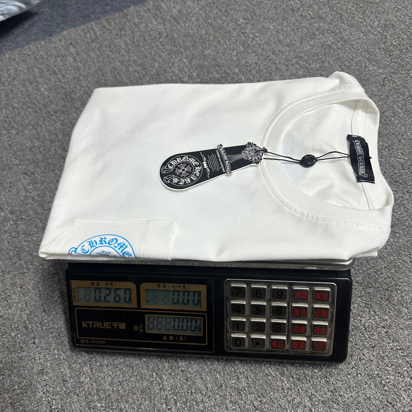 Chrome Hearts Blue Triple Cross T-Shirt