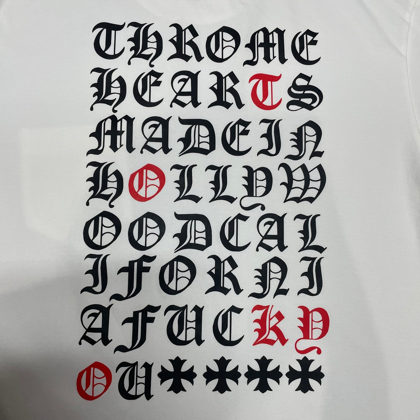Chrome Hearts Made in Hollywood Eye Chart T-Shirt