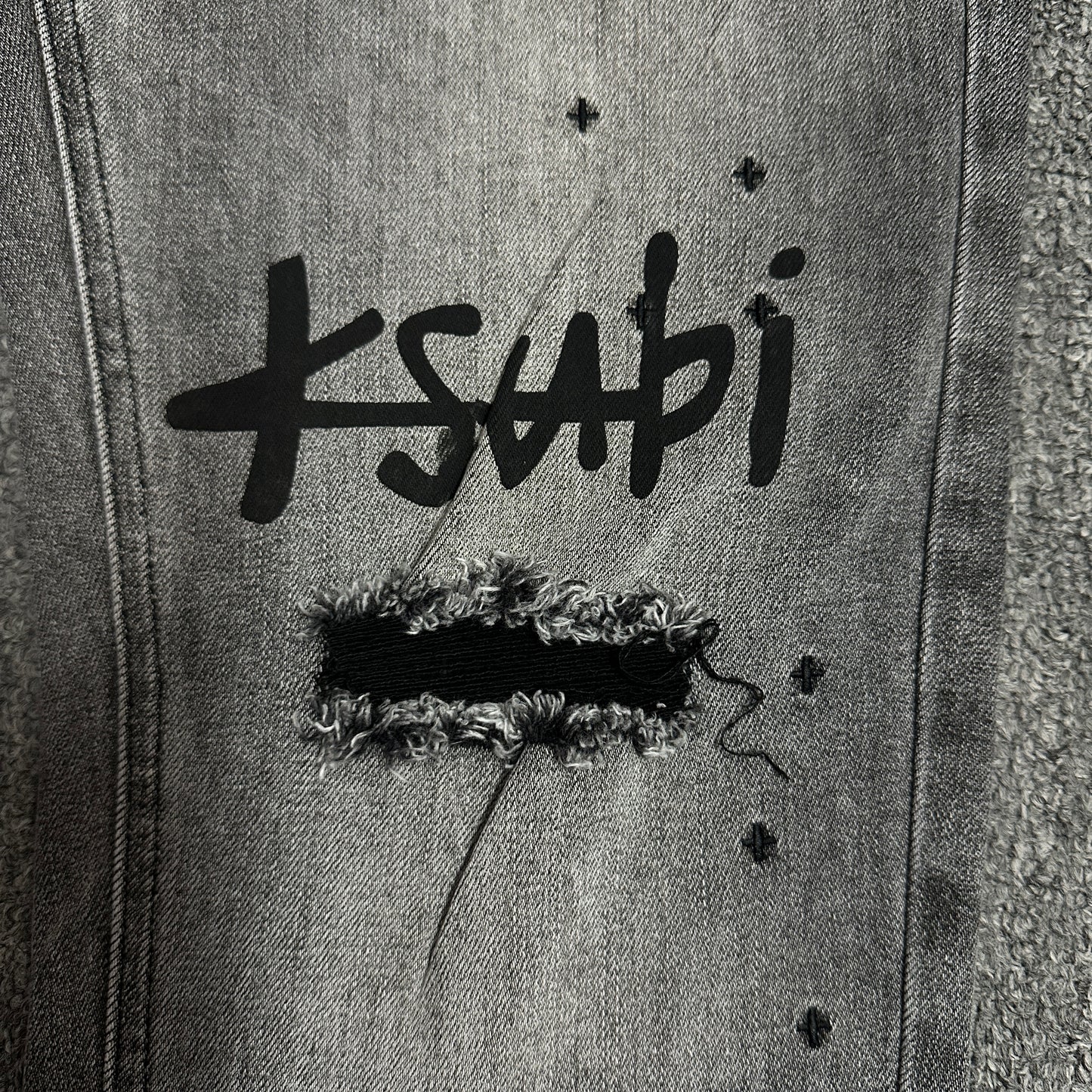 Ksubi Graffiti Distressed Slim Jeans Grey