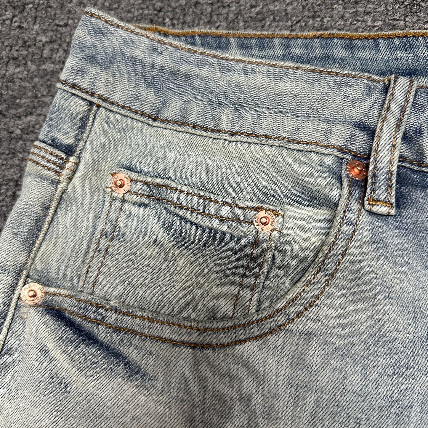 Purple Brand P001 Light Indigo Paint Skinny Jeans