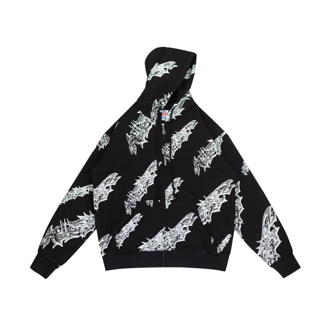 Hellstar Studios "Roll Print Graffiti" Zip-Up Hoodie