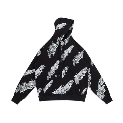 Hellstar Studios "Roll Print Graffiti" Zip-Up Hoodie