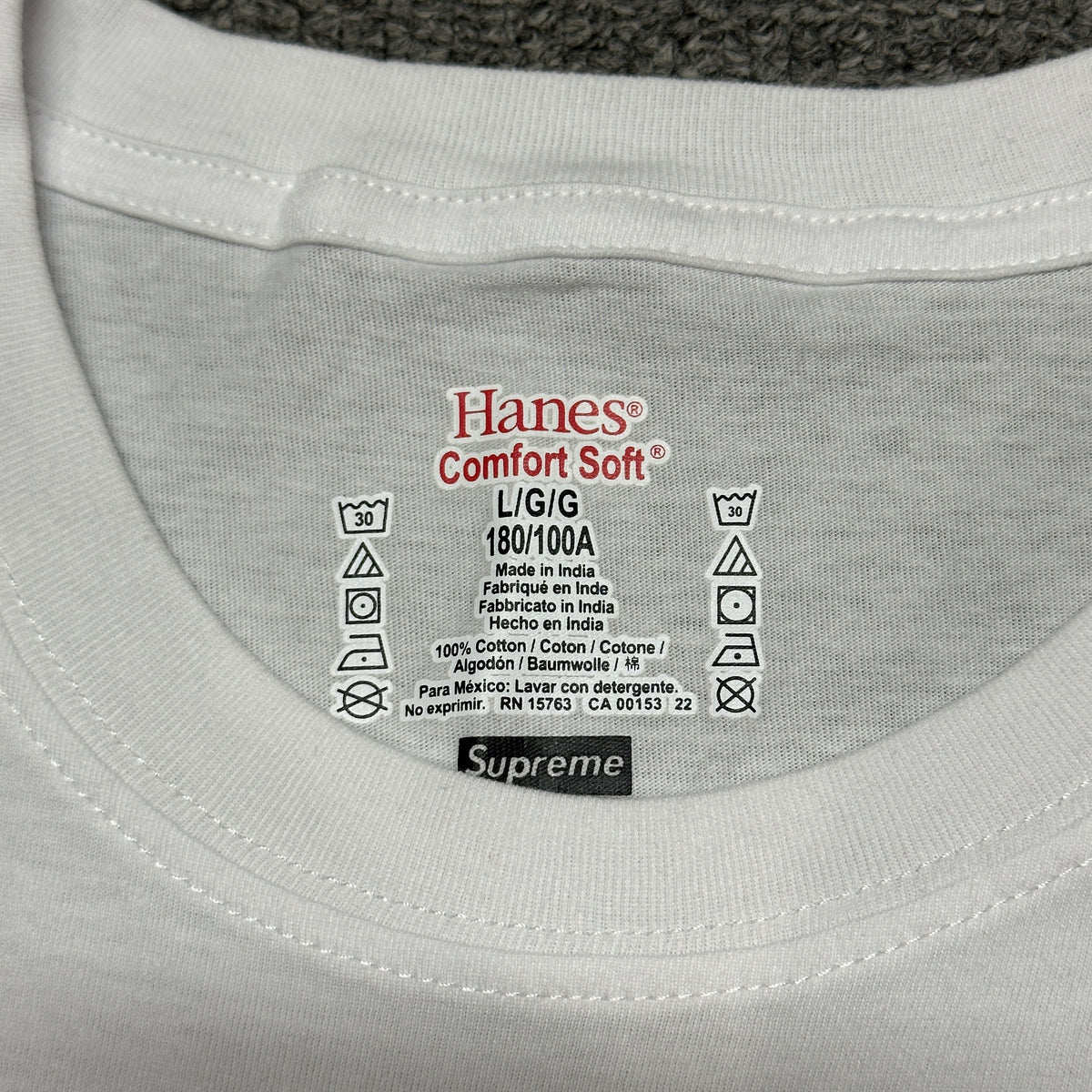 Supreme x Hanes Tagless Crewneck Tee