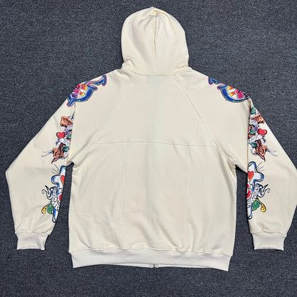 We Are Righteous "Risen King" Cropped Zip-Up Hoodie
