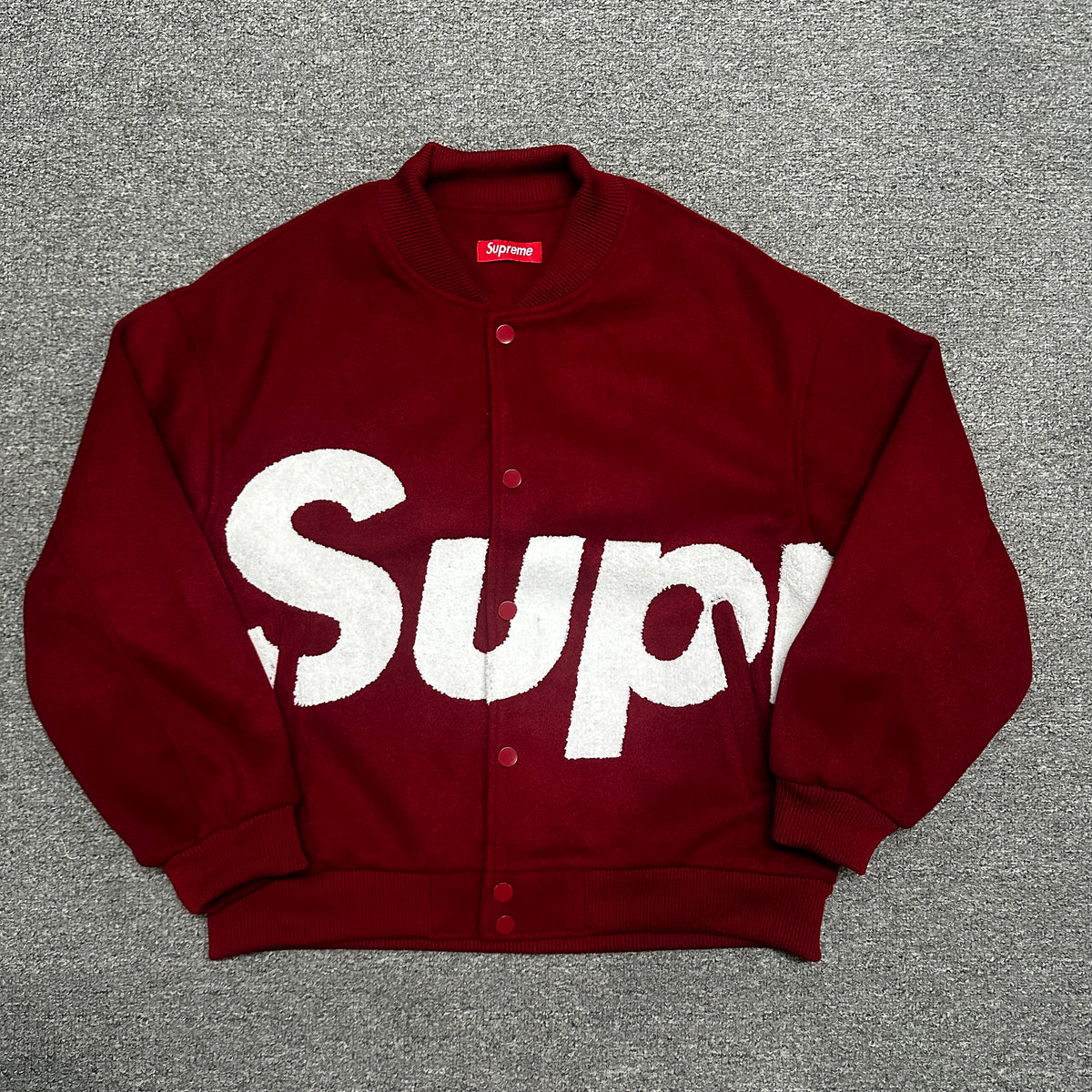 Supreme Big Logo Chenille Varsity Jacket