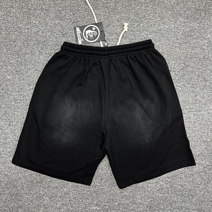 Hellstar Studios "Washed Flame" Rhinestone Sweat Shorts
