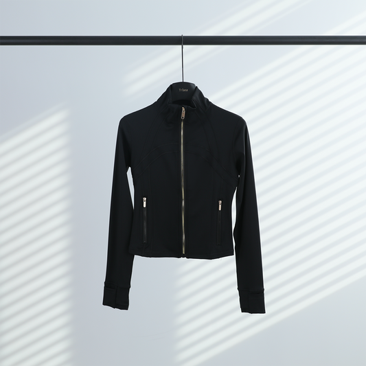 Lululemon Define Cropped Jacket"(Gold zipper）