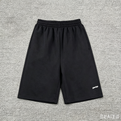 Balenciaga Logo-Print Sweat Shorts