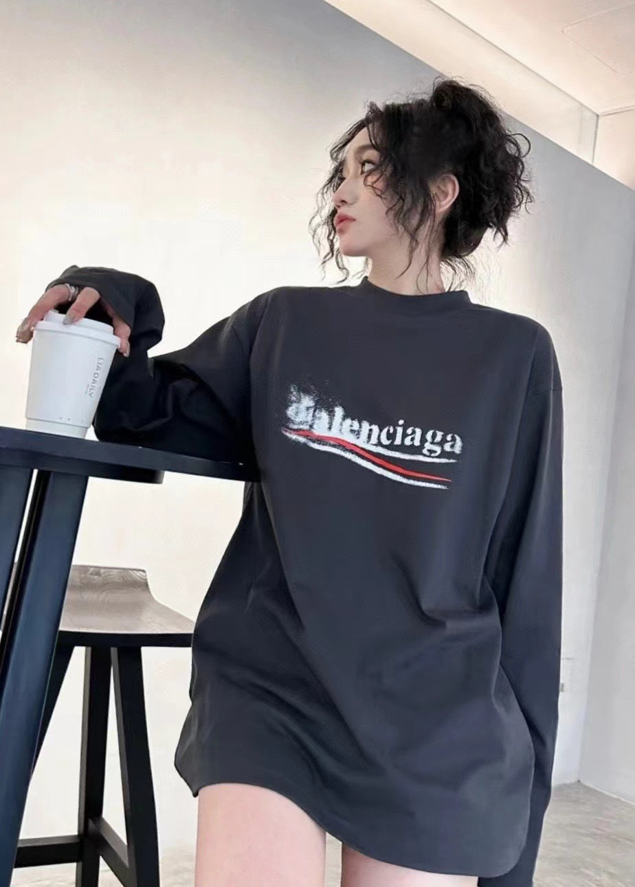 Balenciaga Logo Print Black Sweatshirt