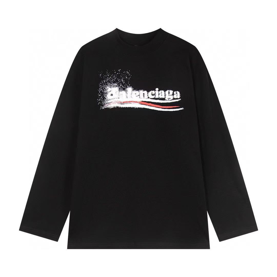 Balenciaga Logo Print Black Sweatshirt