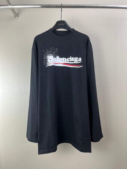 Balenciaga Logo Print Black Sweatshirt