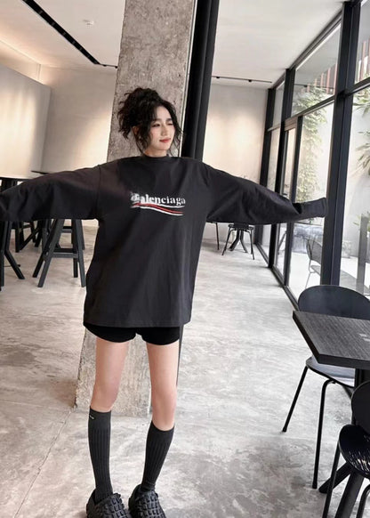 Balenciaga Logo Print Black Sweatshirt