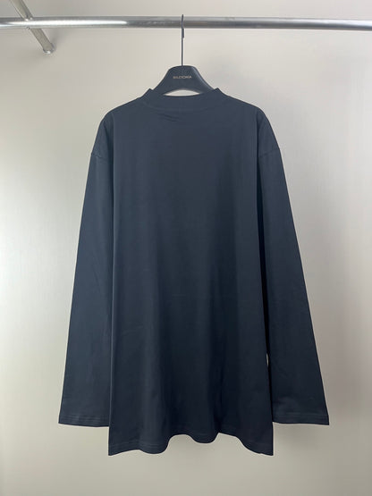 Balenciaga Logo Print Black Sweatshirt