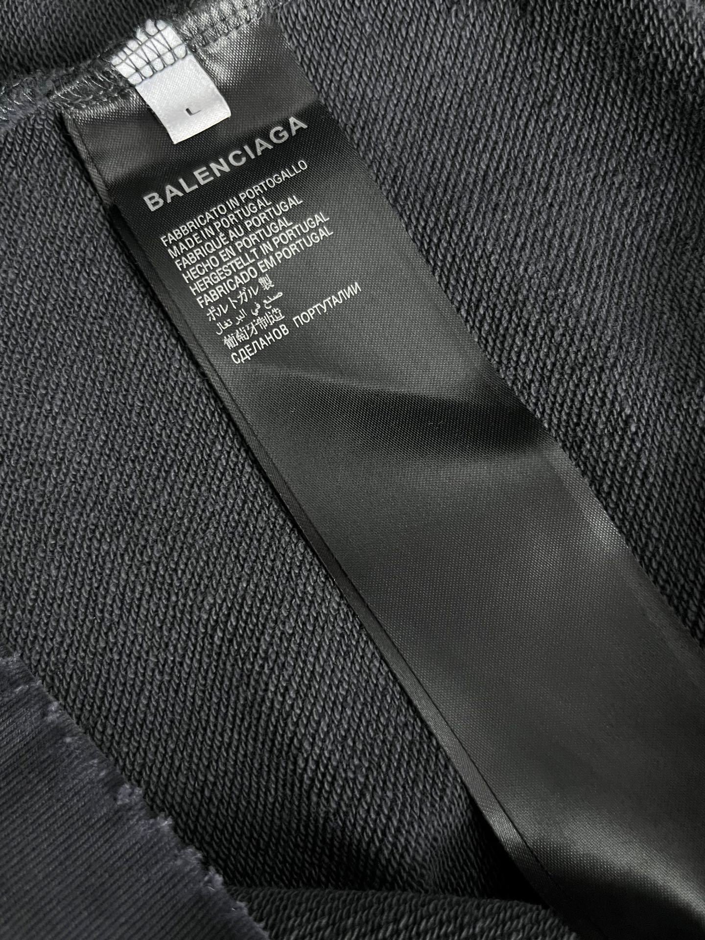 BALENCIANGA- Paris Liberty distressed fleece hoodie