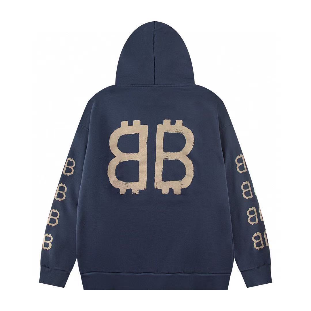 Balenciaga Mud-Dyed Bitcoin Destruction Hoodie