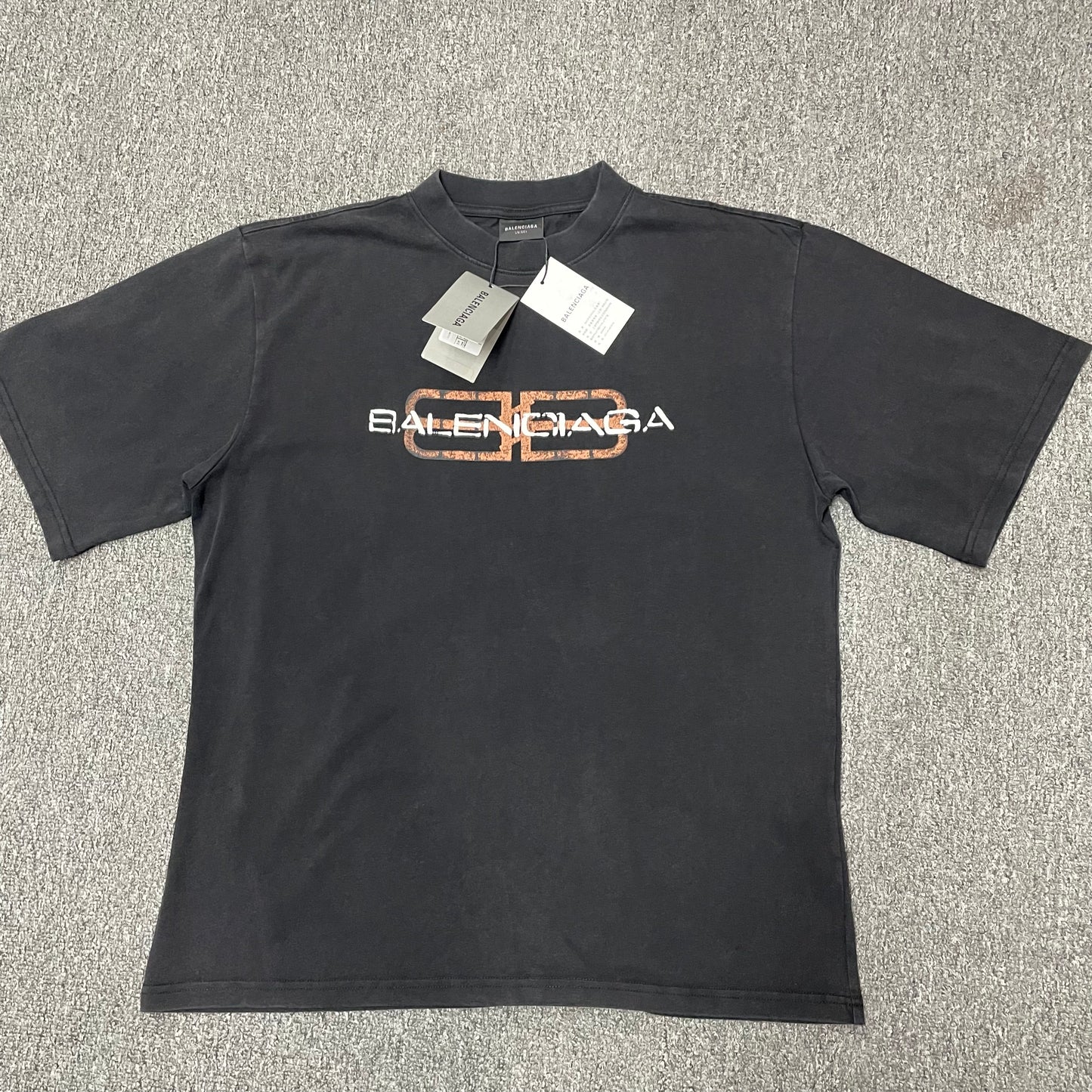 Balenciaga BB Logo Washed T-Shirt