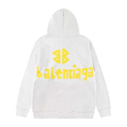 Balenciaga - Oversized Distressed Logo-Print Cotton-Jersey Hoodie