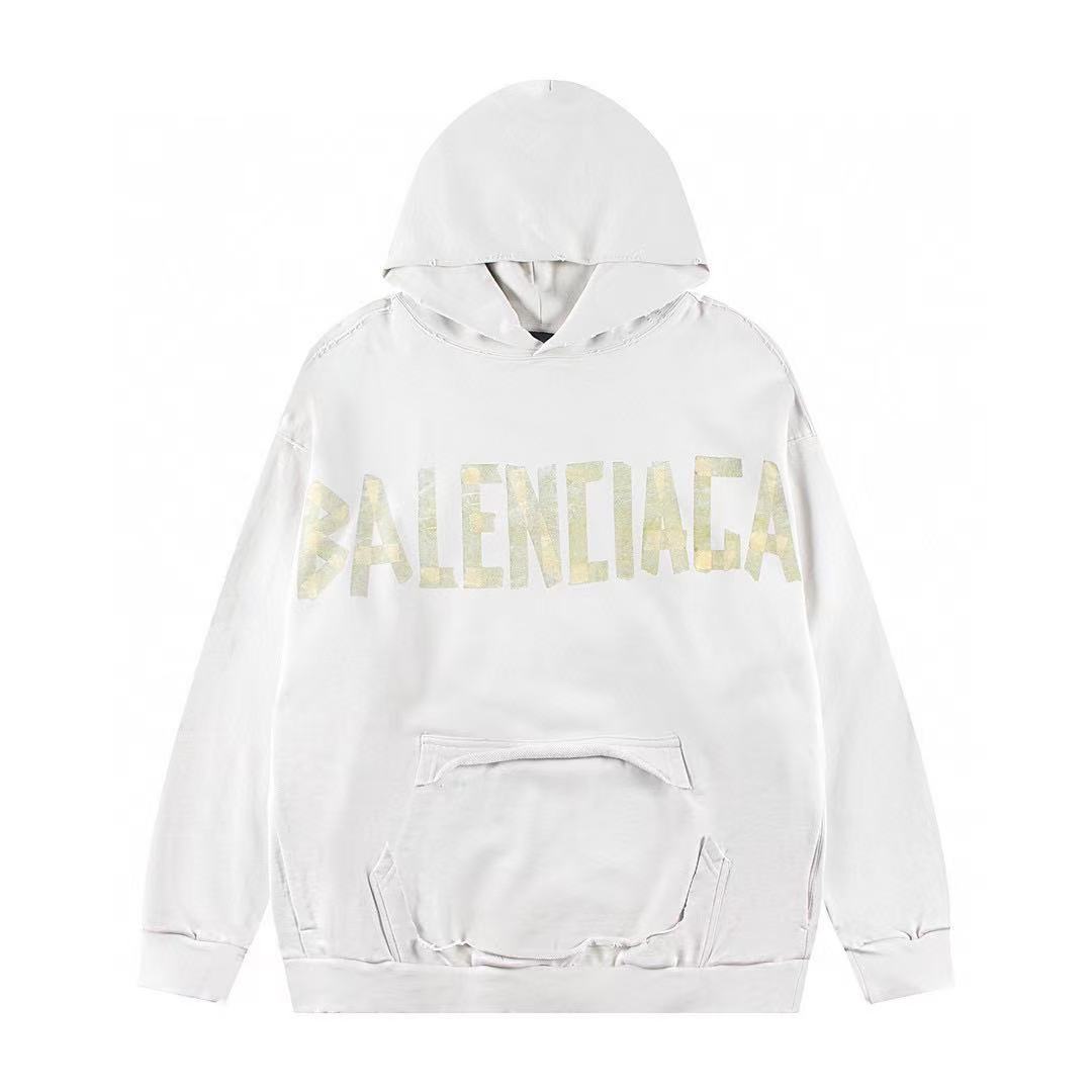 Balenciaga - Oversized Distressed Logo-Print Cotton-Jersey Hoodie
