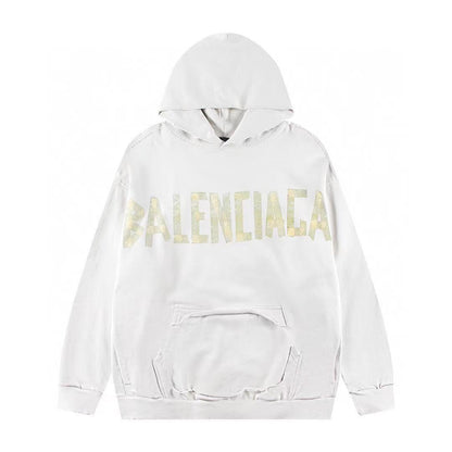 Balenciaga - Oversized Distressed Logo-Print Cotton-Jersey Hoodie