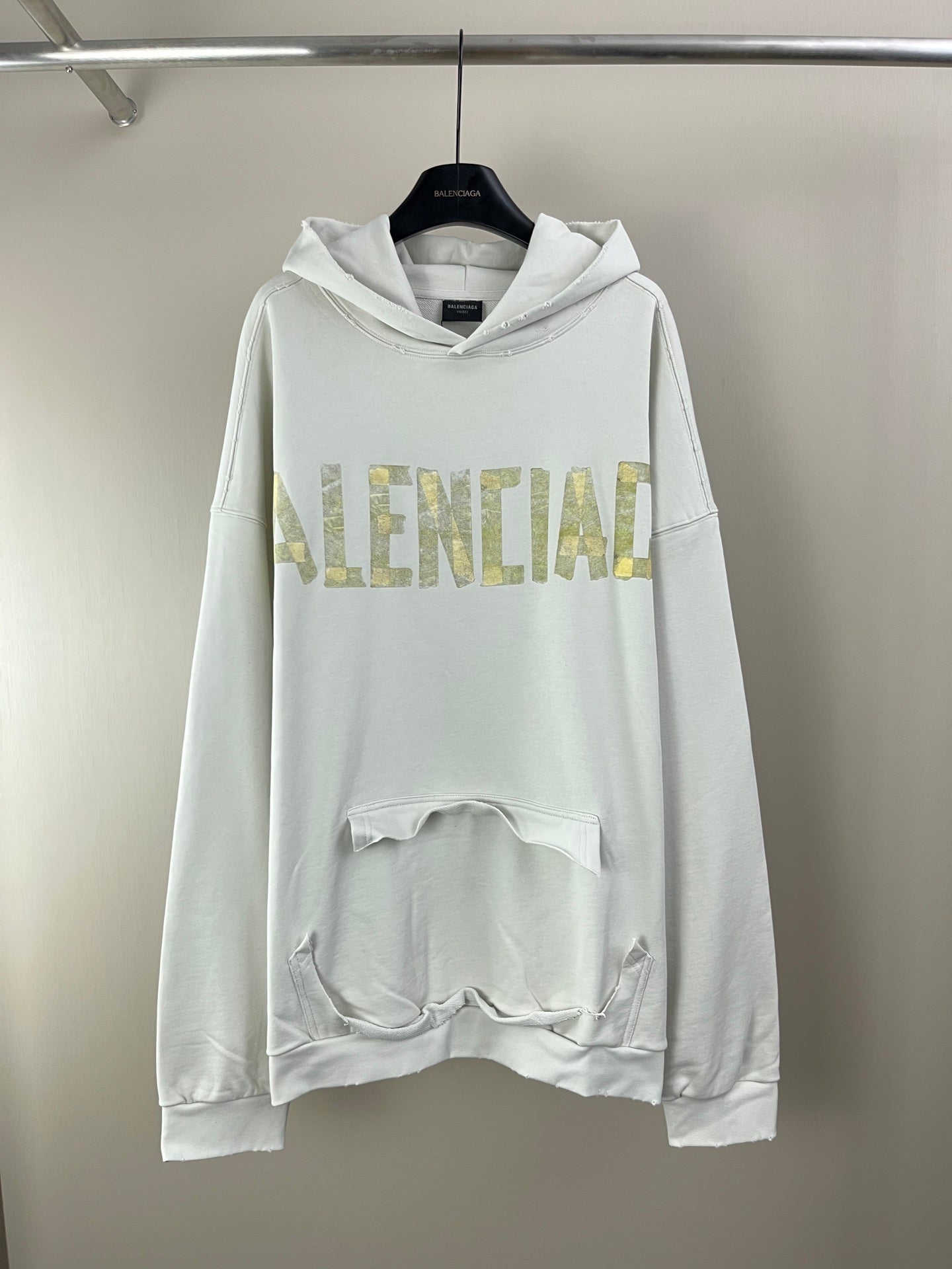 Balenciaga - Oversized Distressed Logo-Print Cotton-Jersey Hoodie