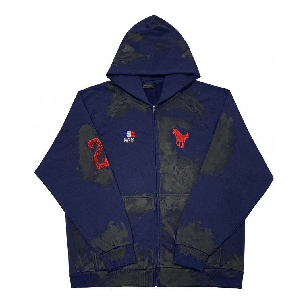 Balenciaga 22FW Mud-Dye Horse Hoodie