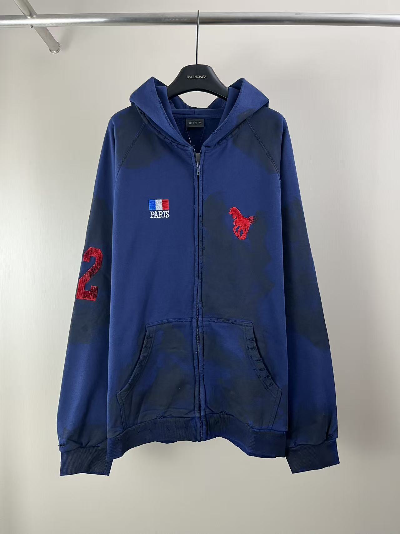 Balenciaga 22FW Mud-Dye Horse Hoodie