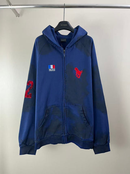 Balenciaga 22FW Mud-Dye Horse Hoodie