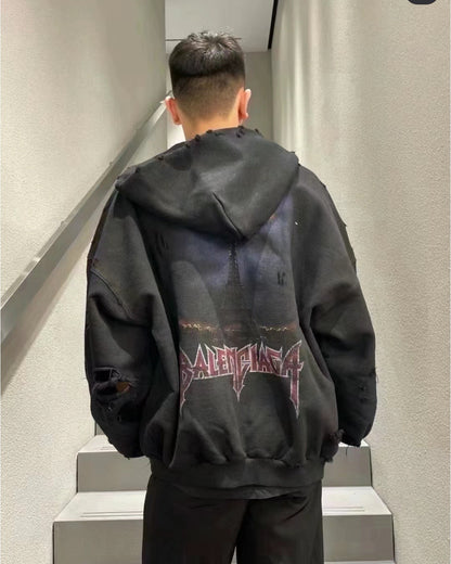 Balenciaga Men's Black Hoodie