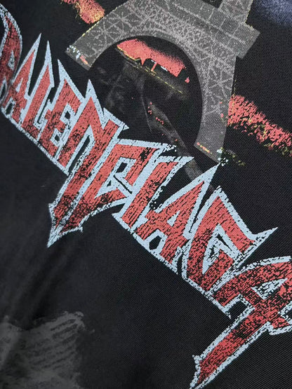 Balenciaga Men's Black Hoodie