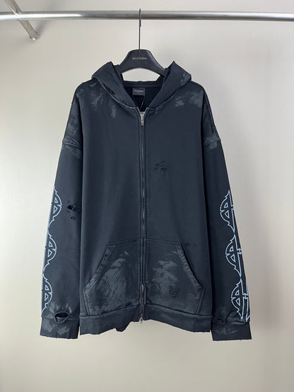 Balenciaga Men's Black Hoodie