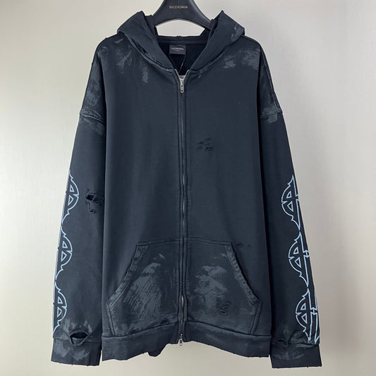Balenciaga Men's Black Hoodie