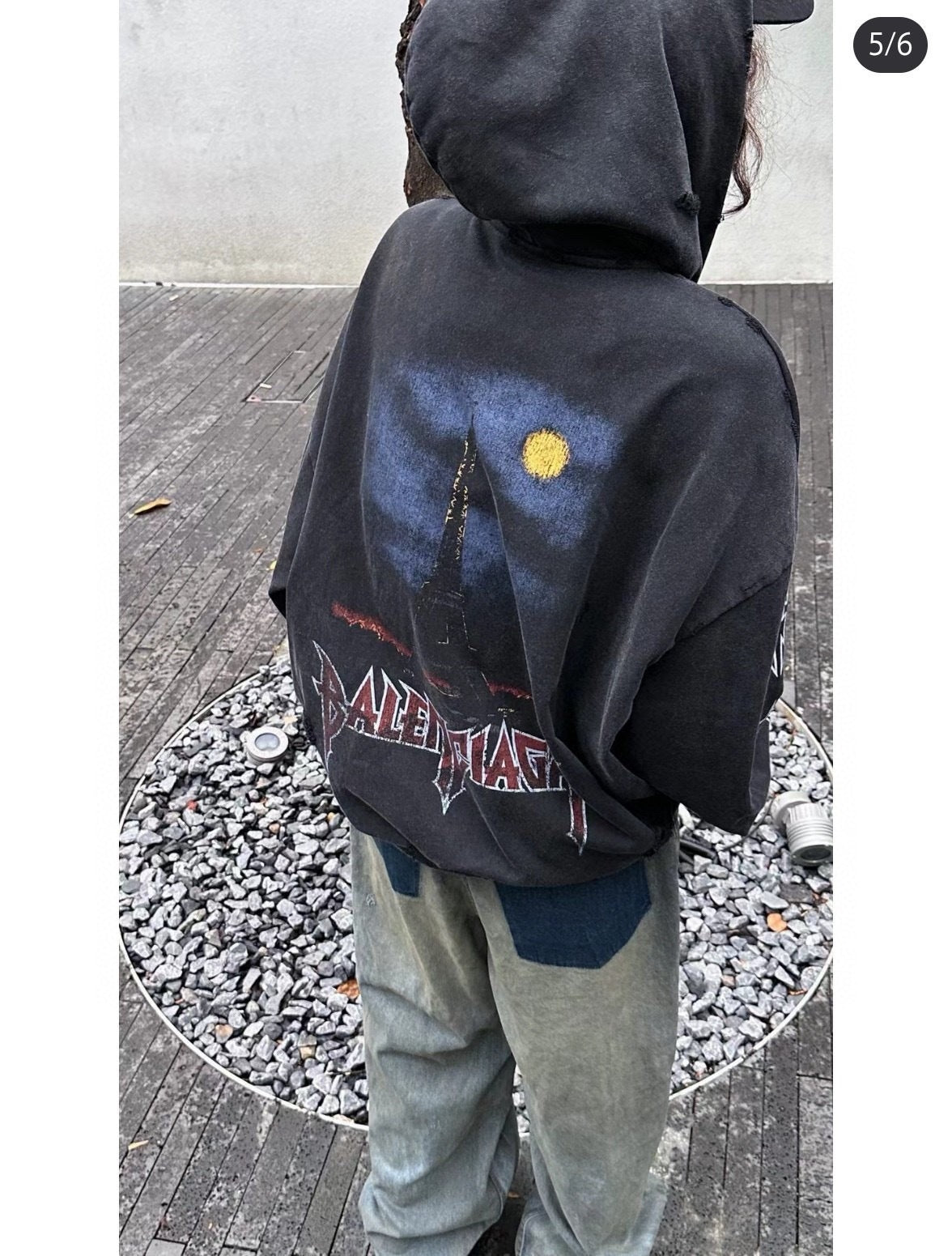 Balenciaga Men's Black Hoodie