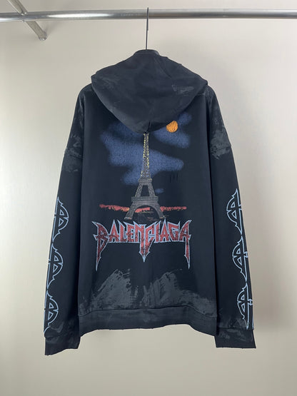Balenciaga Men's Black Hoodie