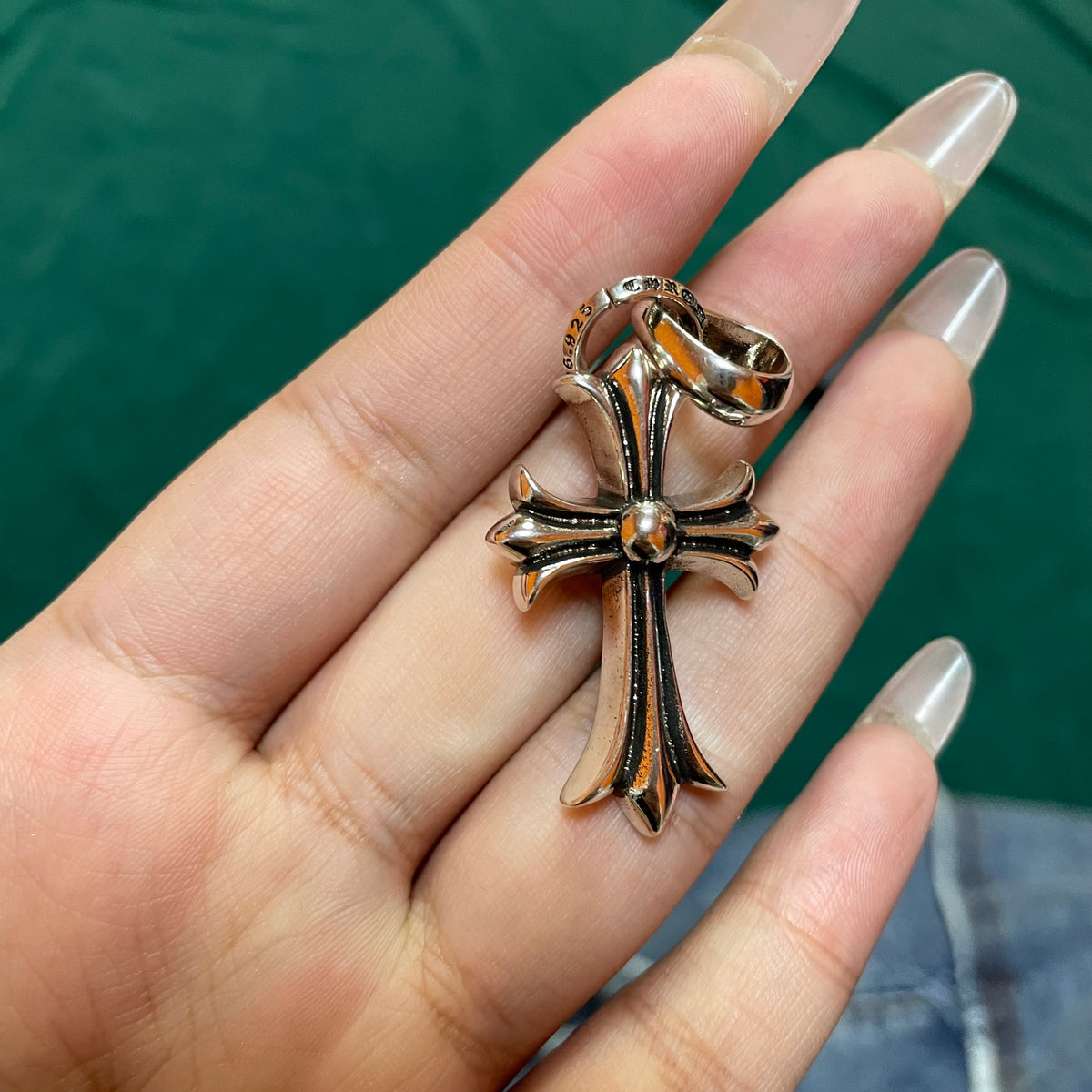 Chrome Hearts CH Cross Pendant with Paper Chain Necklace