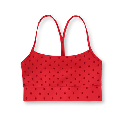 Lululemon Flow Y Bra(Polka Dot Flocked Black)