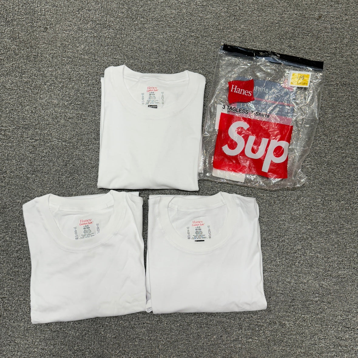 Supreme x Hanes Tagless Crewneck Tee