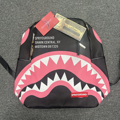 Sprayground "Shark Central" Saffiano Checkered Backpack