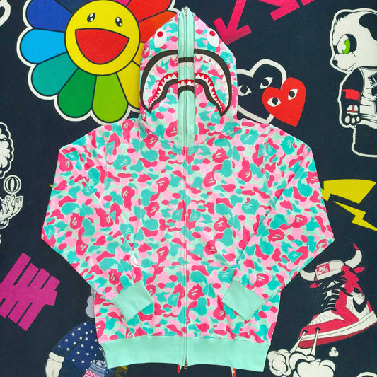 BAPE Color Camo Shark Full Zip Hoodie