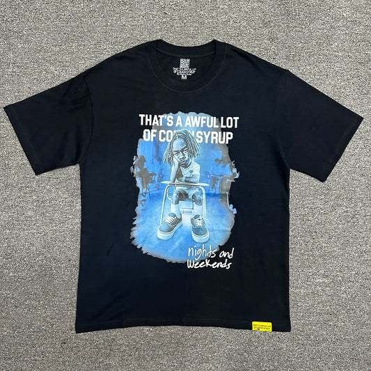 That's A Awful Lot Of Cough Syrup "Nights and Weekends" Tee in Black