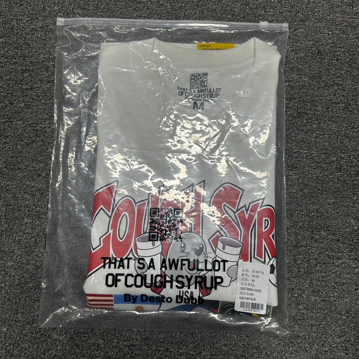 That's An Awful Lot Of Cough Syrup" (ALOCS) World Cup Mascot T-Shirt