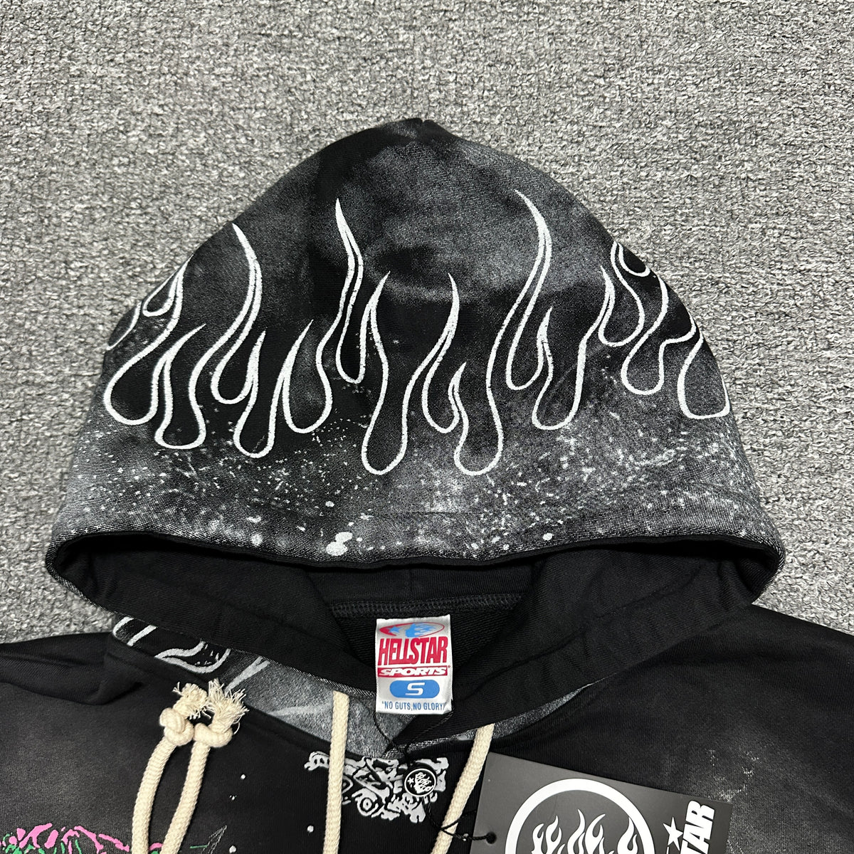 Hellstar Records "Heartless" Flame Graphic Hoodie