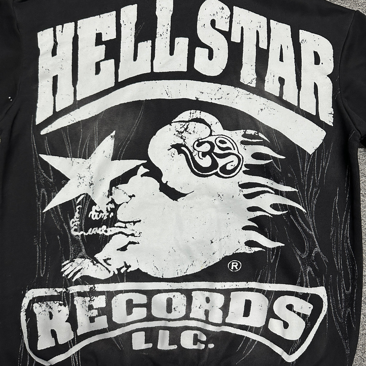 Hellstar Records "Heartless" Flame Graphic Hoodie