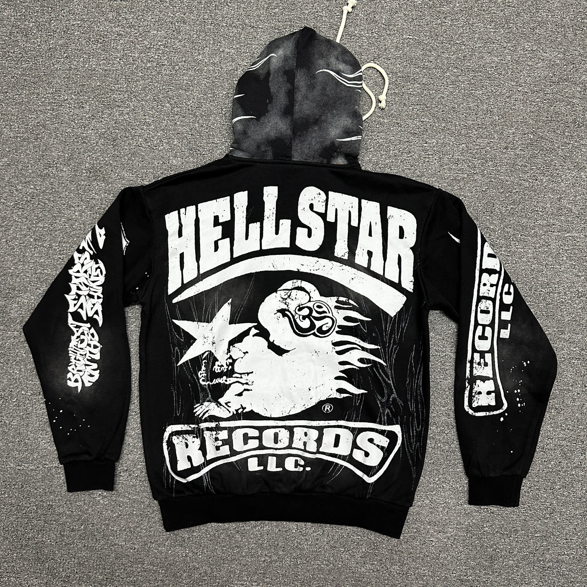Hellstar Records "Heartless" Flame Graphic Hoodie