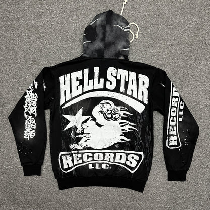Hellstar Records "Heartless" Flame Graphic Hoodie