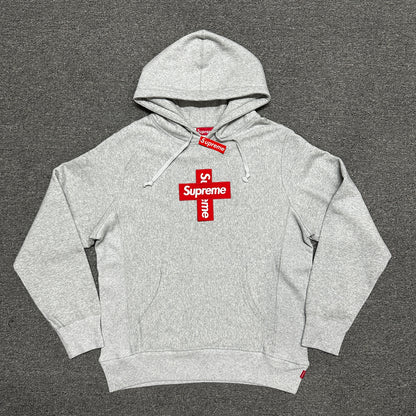 Supreme Cross Box Logo Hooded Sweatshirt